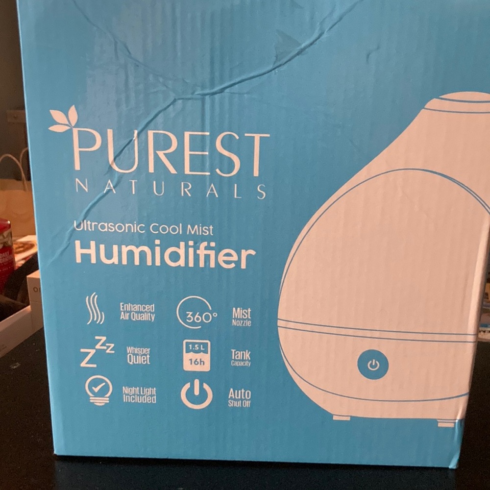 Purest Naturals Ultrasonic Cool Mist Humidifier - Blue
